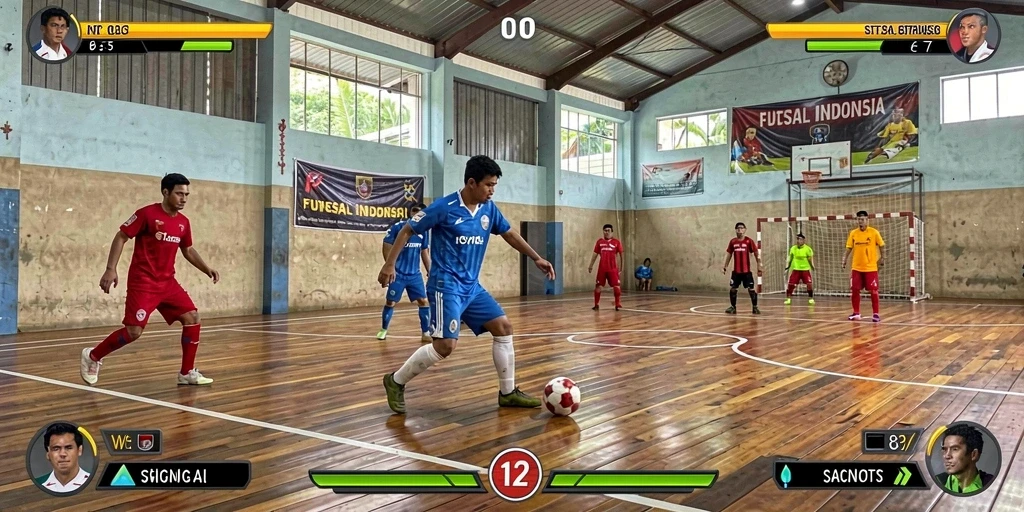 Tampilan utama dengan karakter yang menarik.