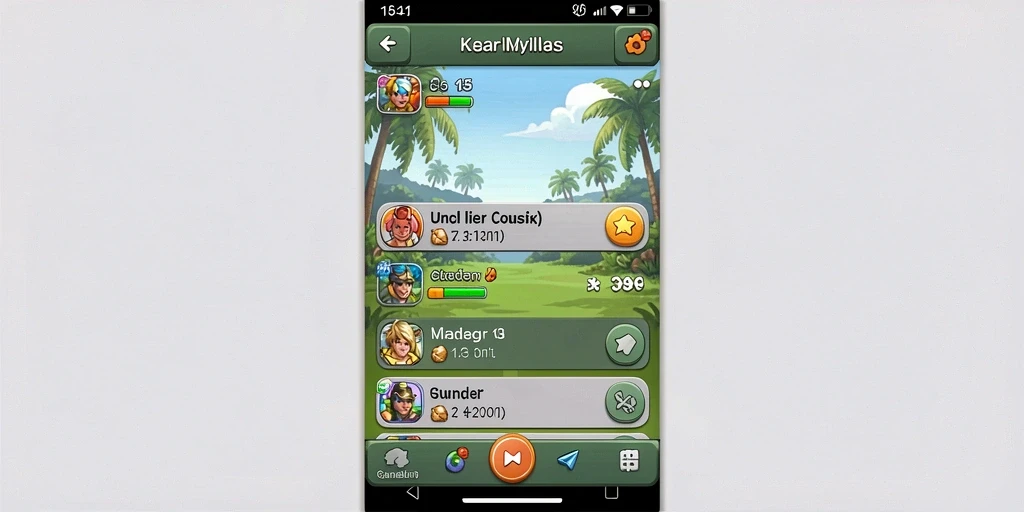 Menampilkan layar utama permainan dengan berbagai pilihan slot.