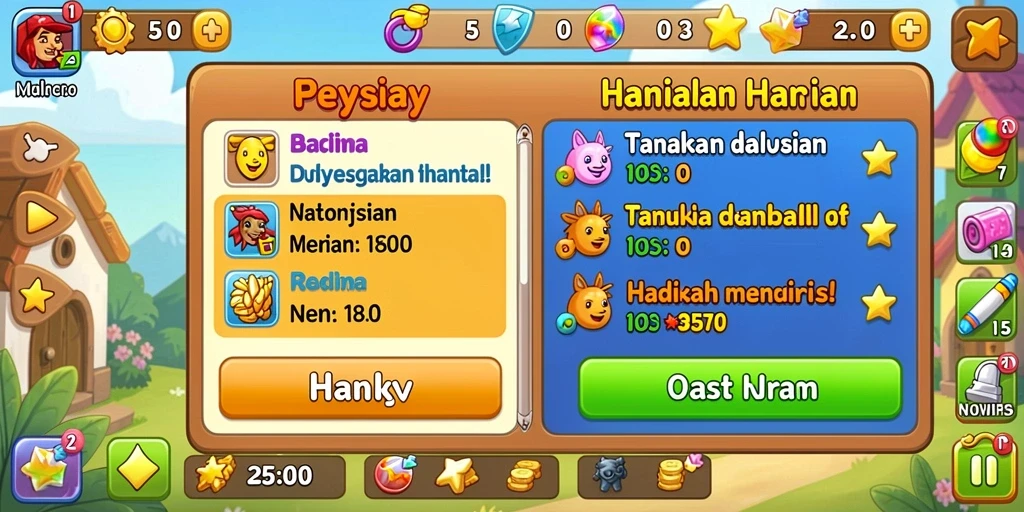 Tampilan awal yang menarik dan penuh warna.